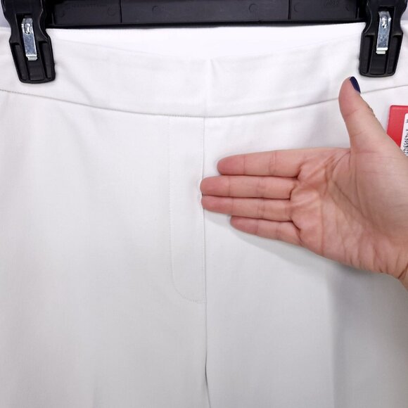 Spanx Cropped Flare Pants Stretch Waist On The Go Shaping Silver Lining Large - Picture 8 of 16